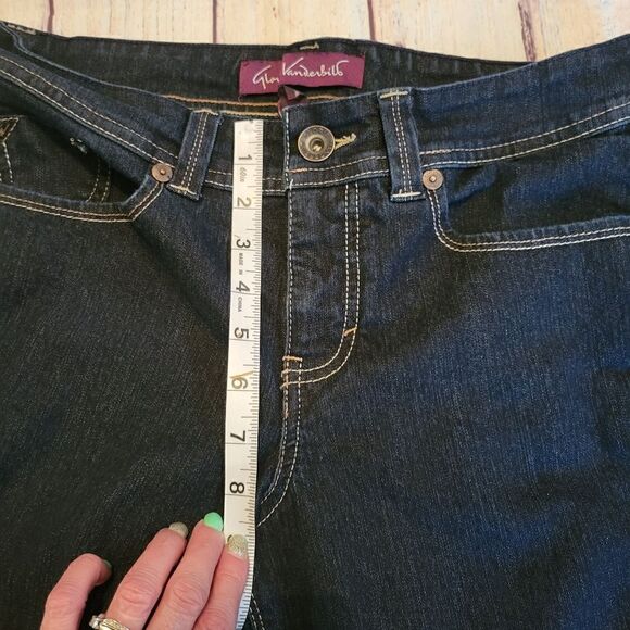 Gloria Vanderbilt Dark Blue Wash Cotton Blend Mid-Rise Bootcut Jeans Sz 6 Short - Picture 11 of 16